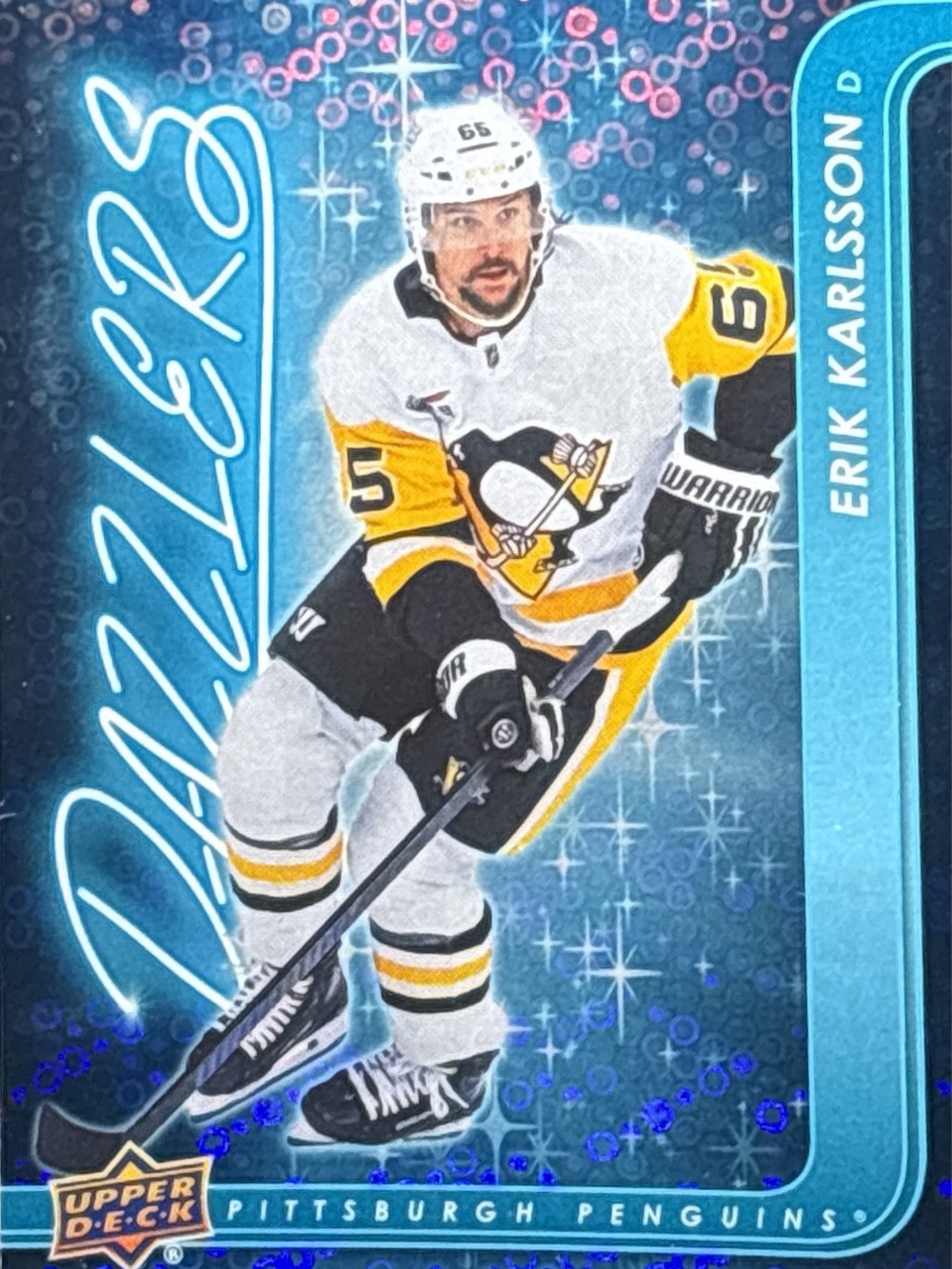 Upper Deck Erik Karlsson Hockey Trading Card - Blue Dazzler